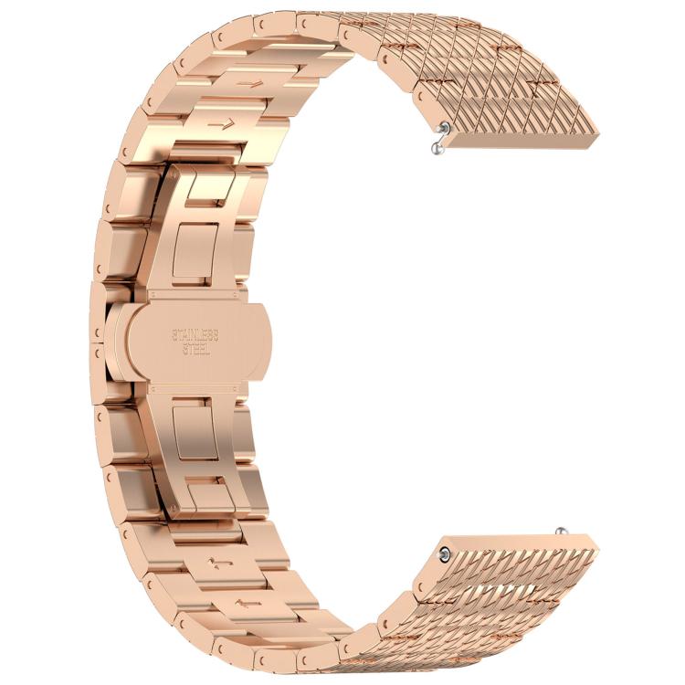 For OPPO Watch X2 Twill Texture Stainless Steel Metal Watch Band