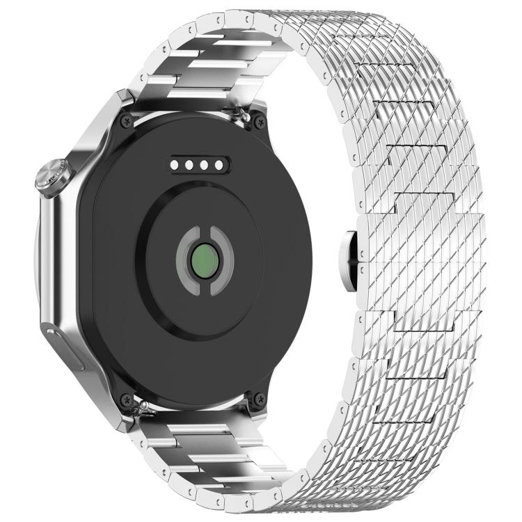 For OPPO Watch X2 Twill Texture Stainless Steel Metal Watch Band