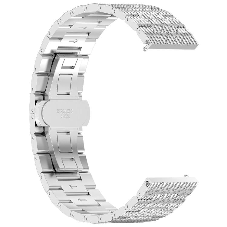 For OPPO Watch X2 Twill Texture Stainless Steel Metal Watch Band