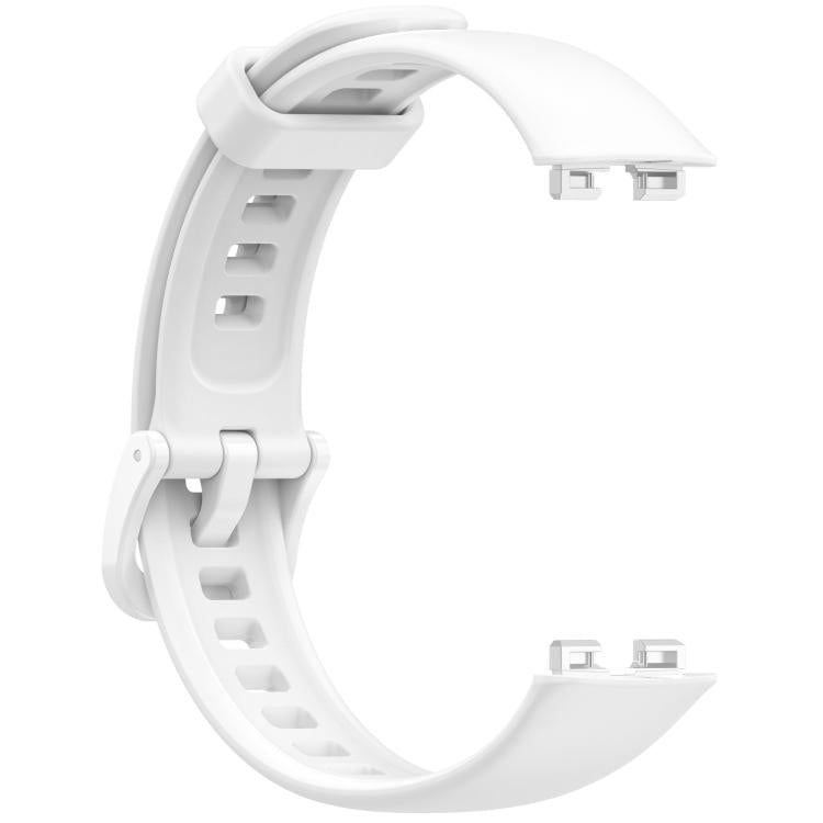 For Huawei Band 10 / 10 NFC / 9 / 9 NFC Metal Head Color Buckle Silicone Watch Band