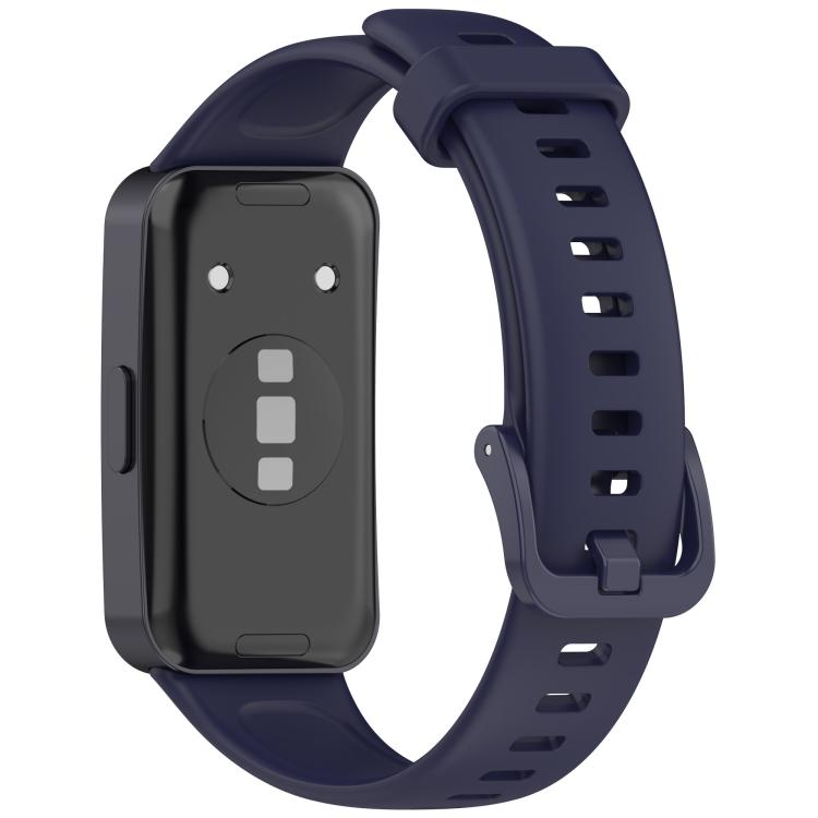 For Huawei Band 10 / 10 NFC / 9 / 9 NFC Metal Head Color Buckle Silicone Watch Band