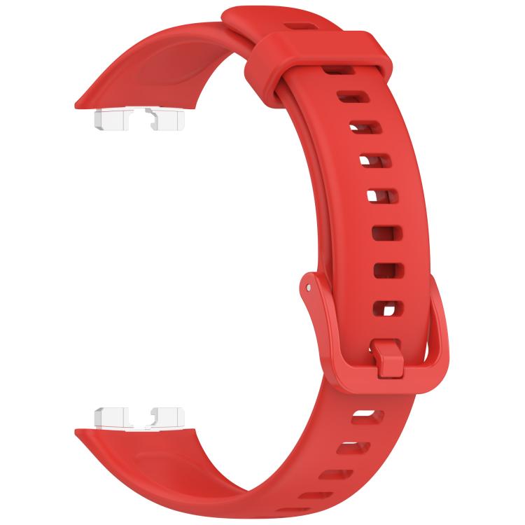 For Huawei Band 10 / 10 NFC / 9 / 9 NFC Metal Head Color Buckle Silicone Watch Band