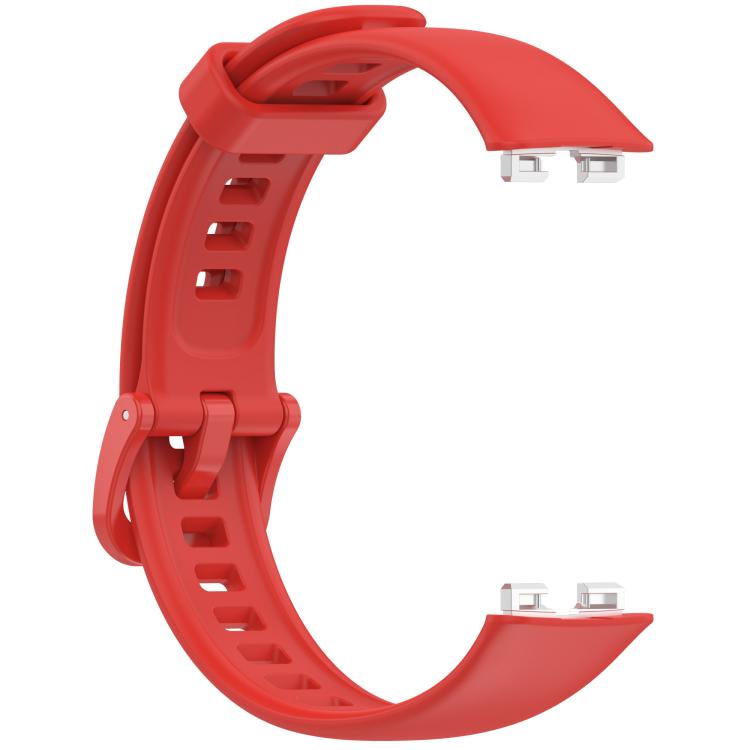 For Huawei Band 10 / 10 NFC / 9 / 9 NFC Metal Head Color Buckle Silicone Watch Band