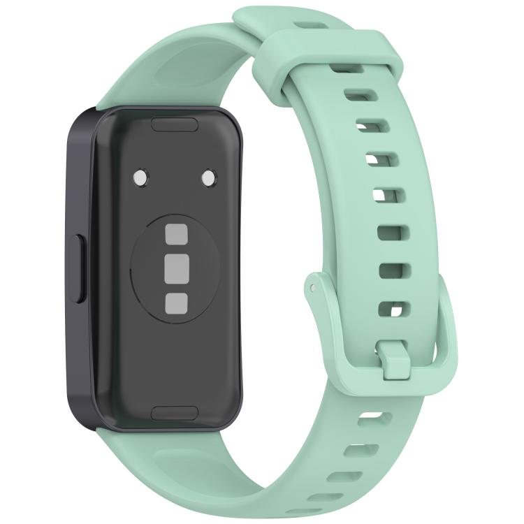 For Huawei Band 10 / 10 NFC / 9 / 9 NFC Metal Head Color Buckle Silicone Watch Band