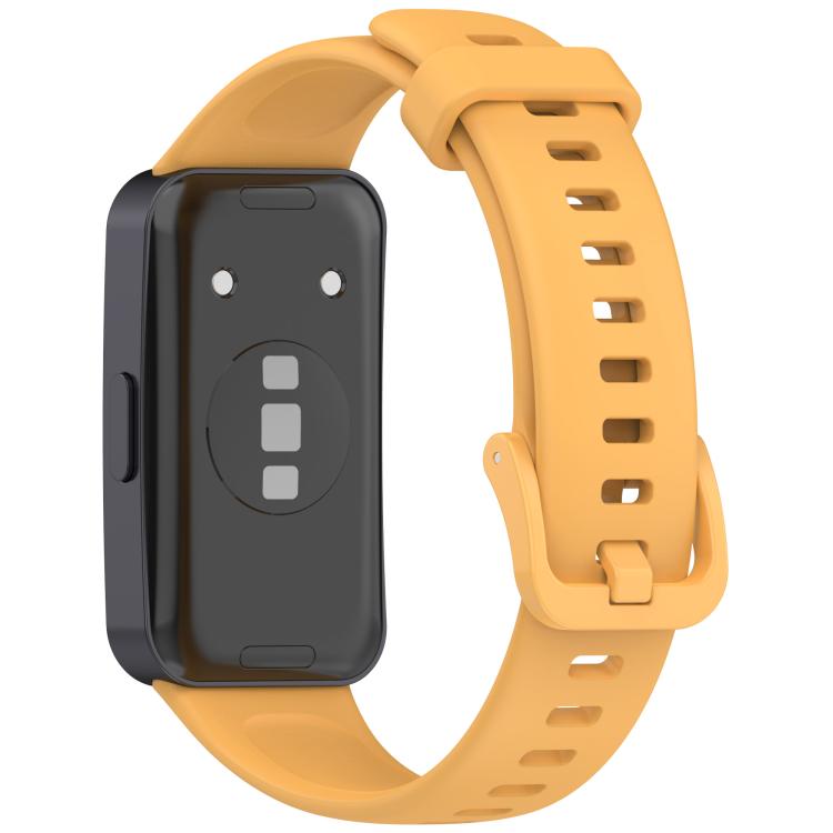 For Huawei Band 10 / 10 NFC / 9 / 9 NFC Metal Head Color Buckle Silicone Watch Band
