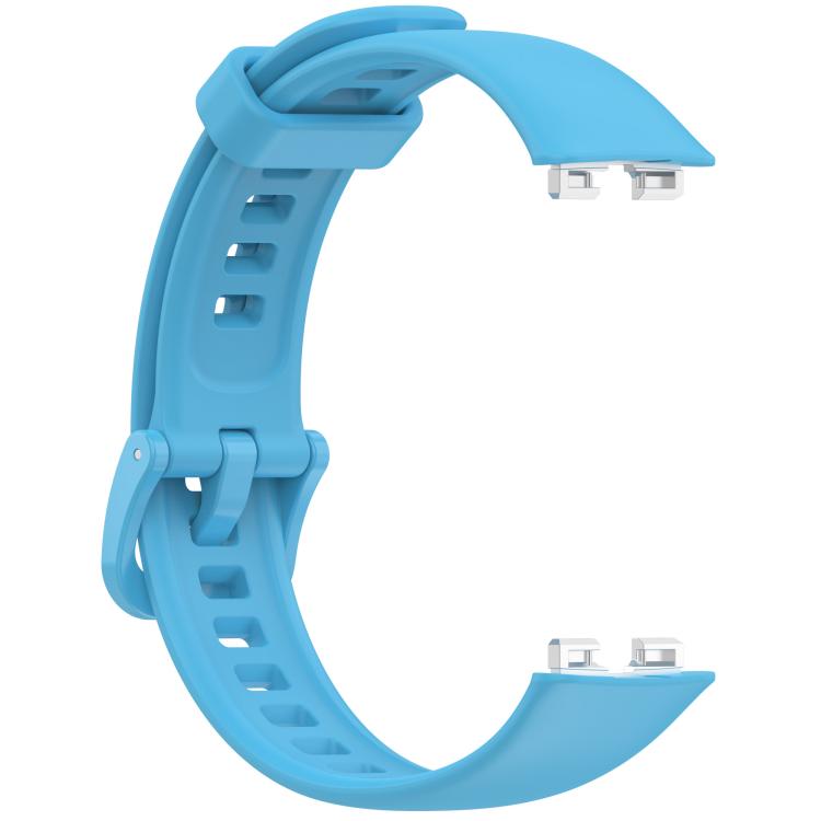 For Huawei Band 10 / 10 NFC / 9 / 9 NFC Metal Head Color Buckle Silicone Watch Band