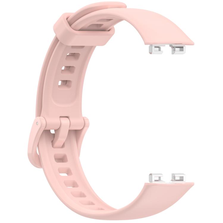 For Huawei Band 10 / 10 NFC / 9 / 9 NFC Metal Head Color Buckle Silicone Watch Band