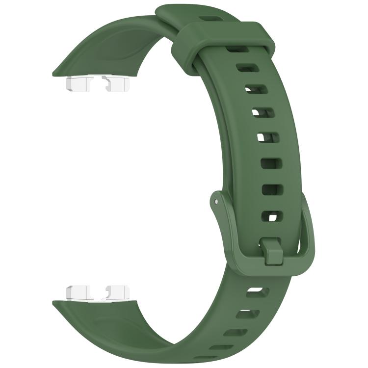 For Huawei Band 10 / 10 NFC / 9 / 9 NFC Metal Head Color Buckle Silicone Watch Band