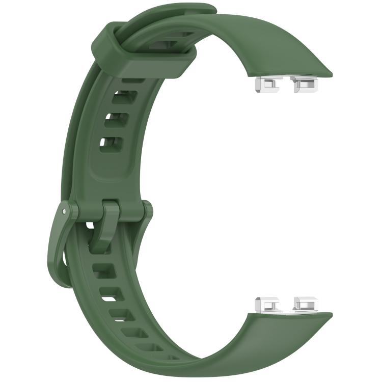 For Huawei Band 10 / 10 NFC / 9 / 9 NFC Metal Head Color Buckle Silicone Watch Band