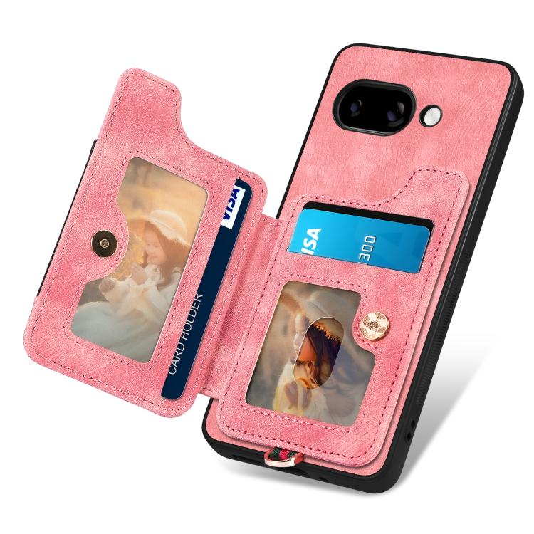 For Google Pixel 9a Retro Skin-feel Ring Multi-card Wallet Phone Case