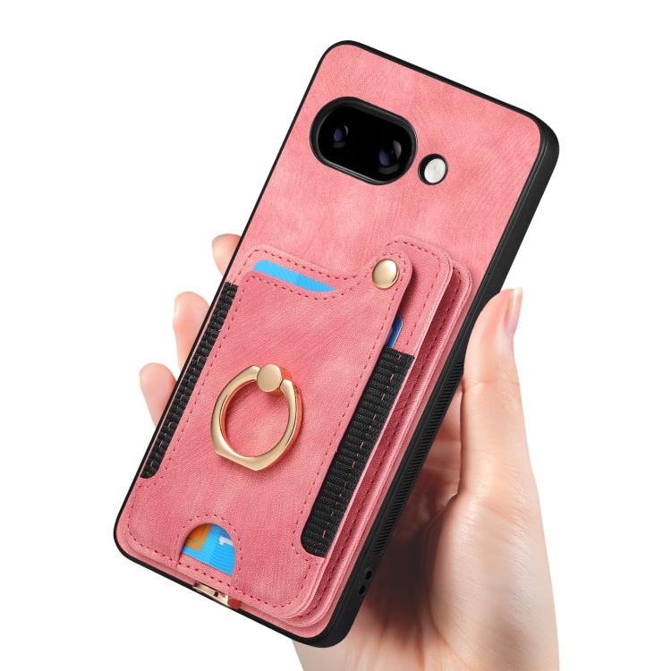 For Google Pixel 9a Retro Skin-feel Ring Multi-card Wallet Phone Case