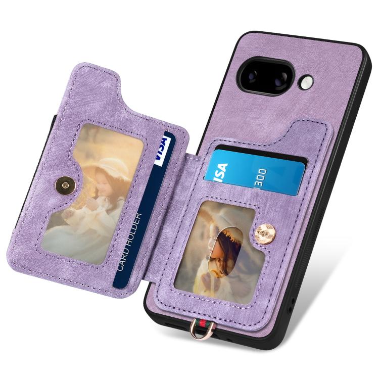 For Google Pixel 9a Retro Skin-feel Ring Multi-card Wallet Phone Case