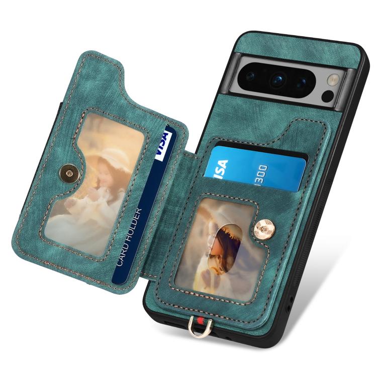 For Google Pixel 8 Pro Retro Skin-feel Ring Multi-card Wallet Phone Case