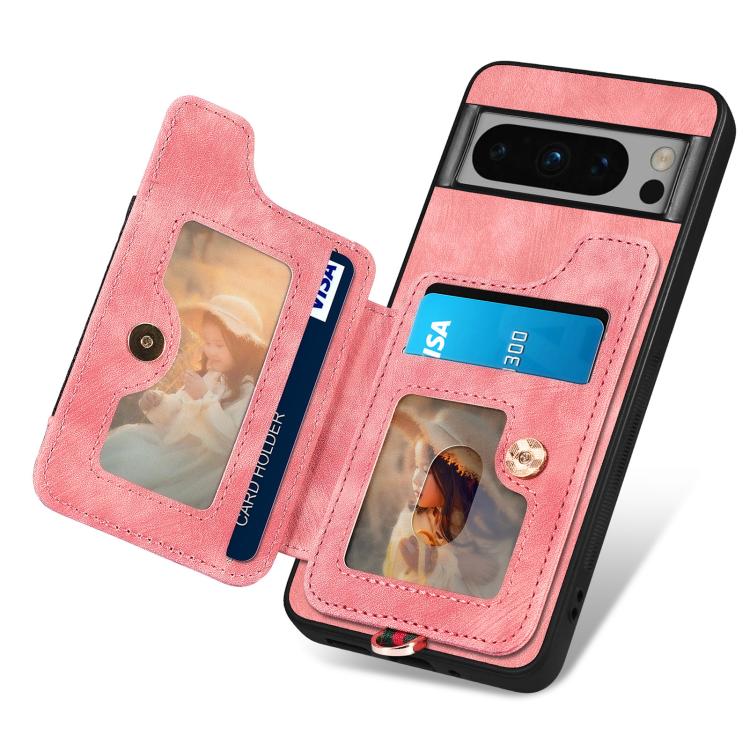 For Google Pixel 8 Pro Retro Skin-feel Ring Multi-card Wallet Phone Case