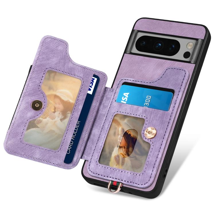 For Google Pixel 8 Pro Retro Skin-feel Ring Multi-card Wallet Phone Case