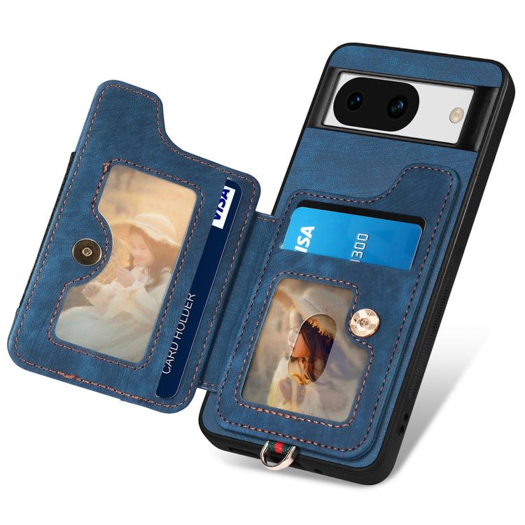 For Google Pixel 7a Retro Skin-feel Ring Multi-card Wallet Phone Case