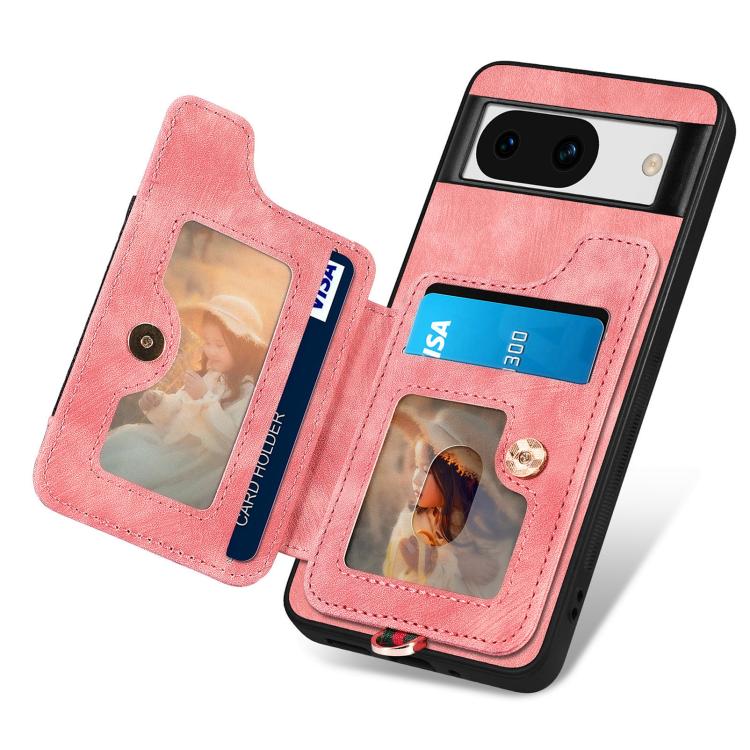 For Google Pixel 7a Retro Skin-feel Ring Multi-card Wallet Phone Case