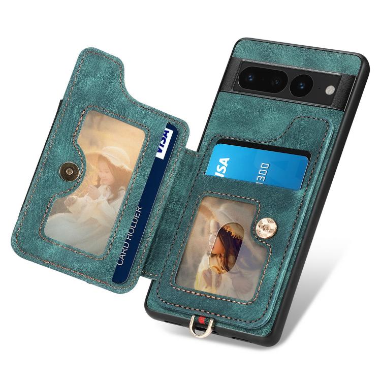 For Google Pixel 7 Pro Retro Skin-feel Ring Multi-card Wallet Phone Case