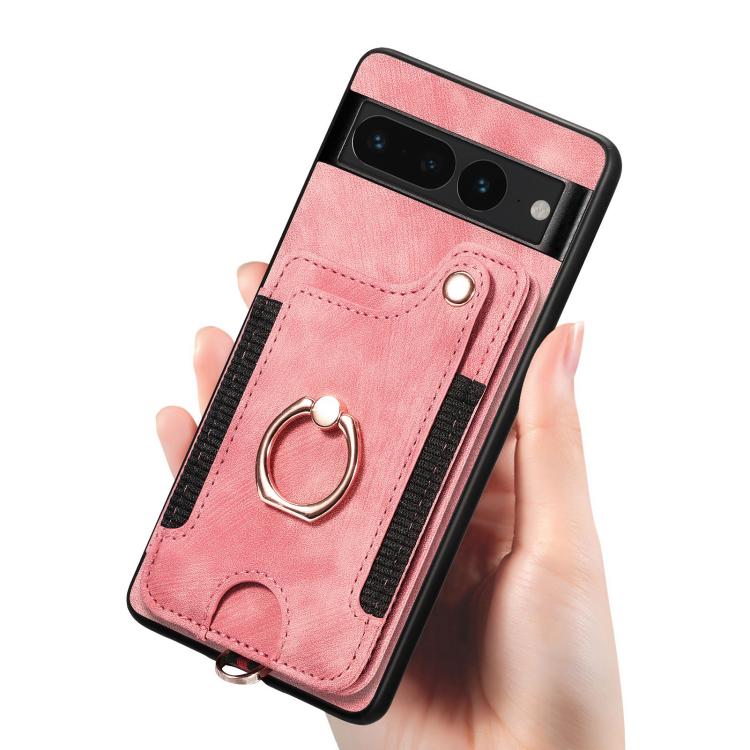 For Google Pixel 7 Pro Retro Skin-feel Ring Multi-card Wallet Phone Case