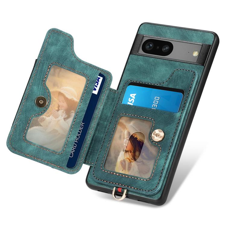 For Google Pixel 7 Retro Skin-feel Ring Multi-card Wallet Phone Case