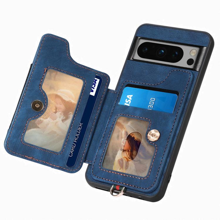 For Google Pixel 6a Retro Skin-feel Ring Multi-card Wallet Phone Case