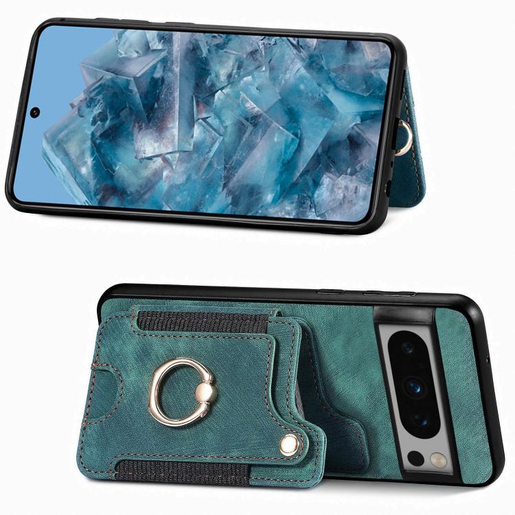 For Google Pixel 6a Retro Skin-feel Ring Multi-card Wallet Phone Case