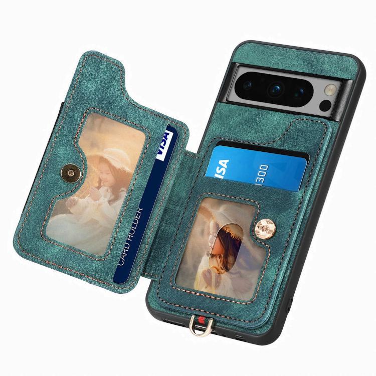 For Google Pixel 6a Retro Skin-feel Ring Multi-card Wallet Phone Case
