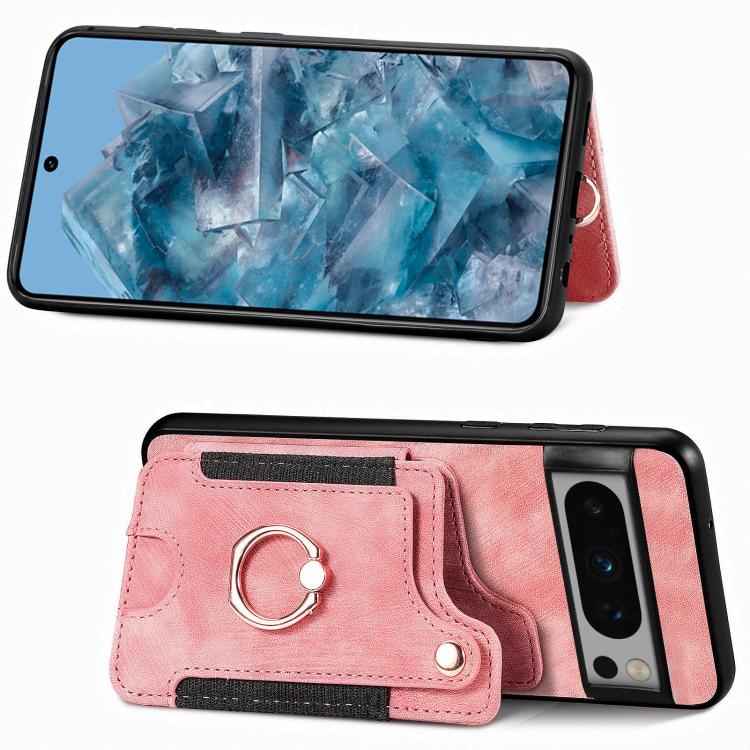 For Google Pixel 6a Retro Skin-feel Ring Multi-card Wallet Phone Case