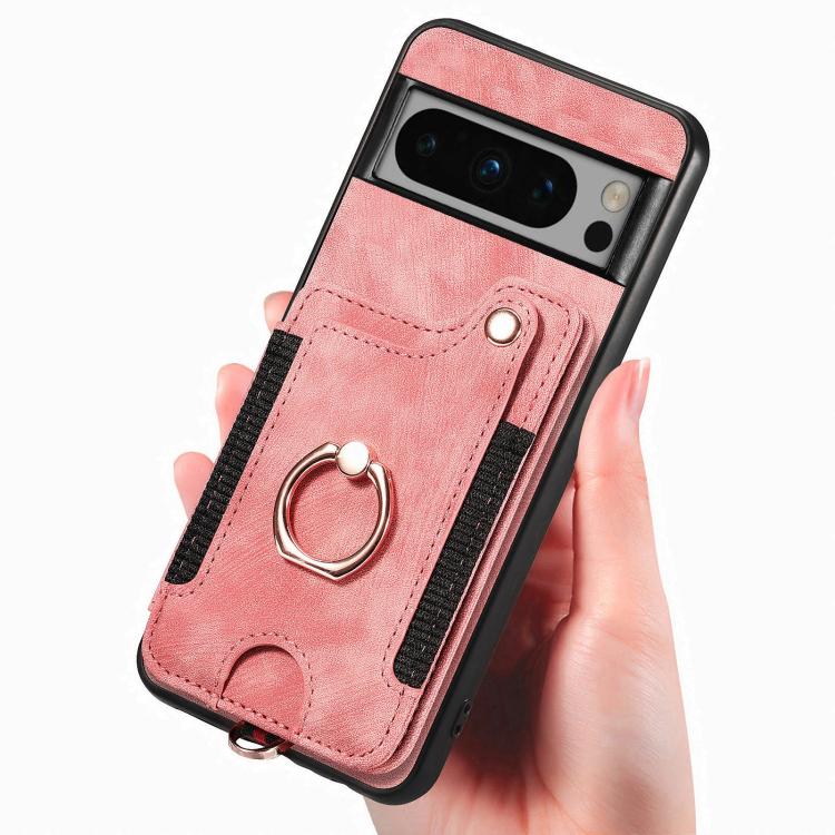 For Google Pixel 6a Retro Skin-feel Ring Multi-card Wallet Phone Case