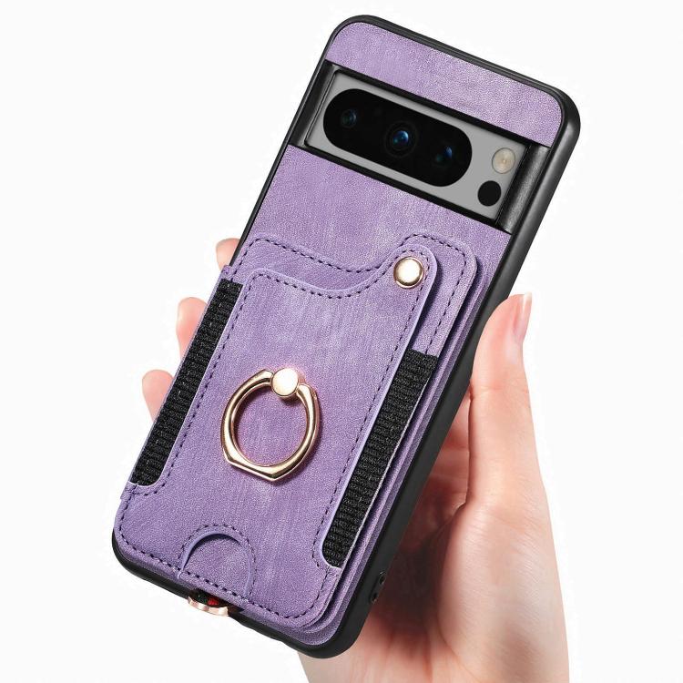 For Google Pixel 6a Retro Skin-feel Ring Multi-card Wallet Phone Case