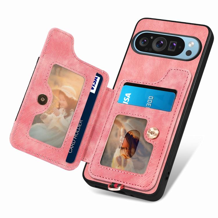 For Google Pixel 9 / 9 Pro Retro Skin-feel Ring Multi-card Wallet Phone Case