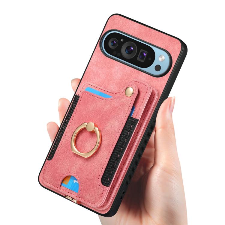 For Google Pixel 10 / 10 Pro Retro Skin-feel Ring Multi-card Wallet Phone Case