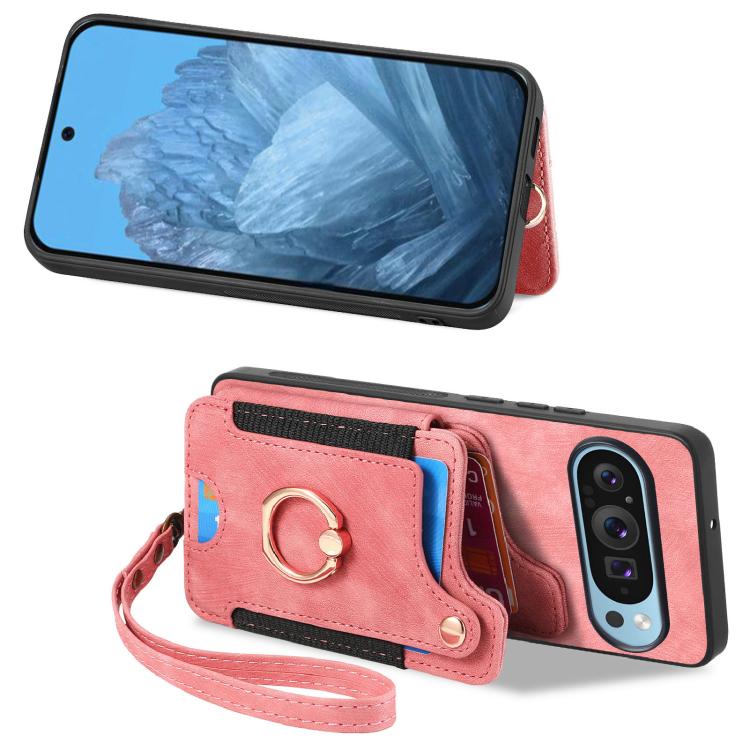 For Google Pixel 10 Pro XL Retro Skin-feel Ring Multi-card Wallet Phone Case