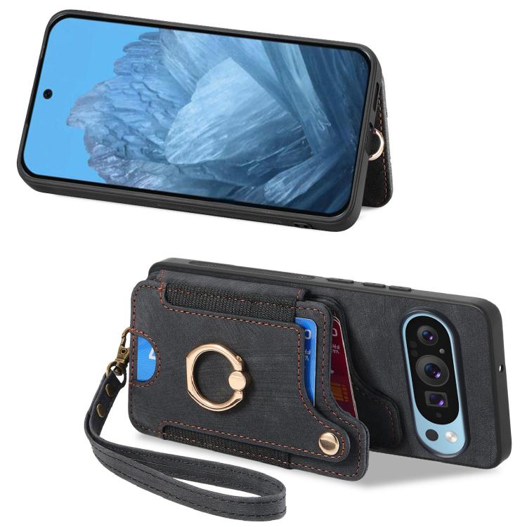 For Google Pixel 10 Pro XL Retro Skin-feel Ring Multi-card Wallet Phone Case