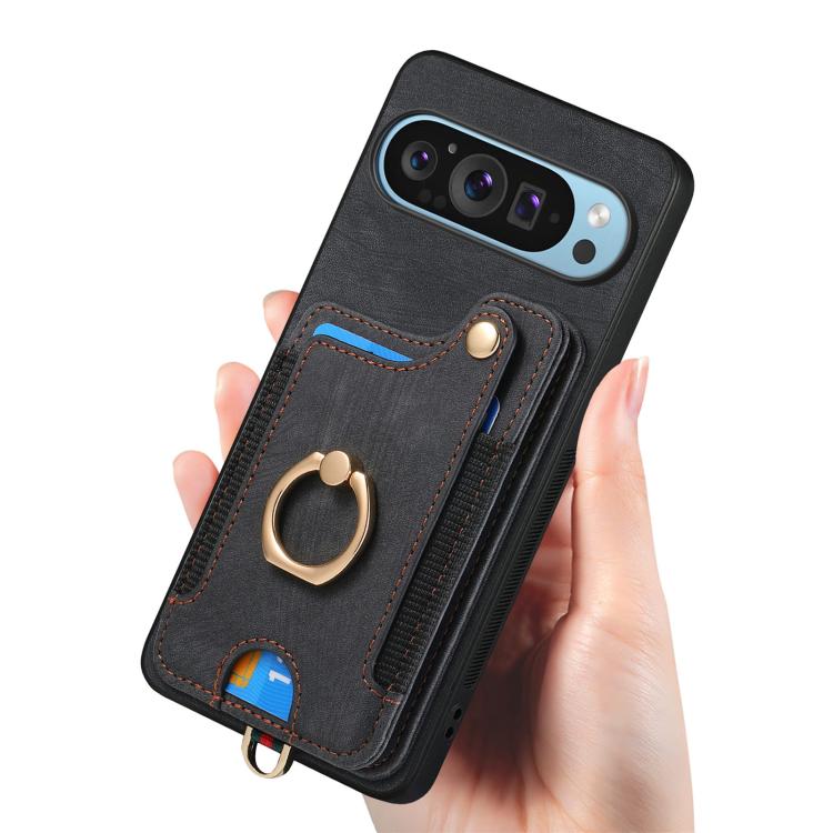 For Google Pixel 10 Pro XL Retro Skin-feel Ring Multi-card Wallet Phone Case