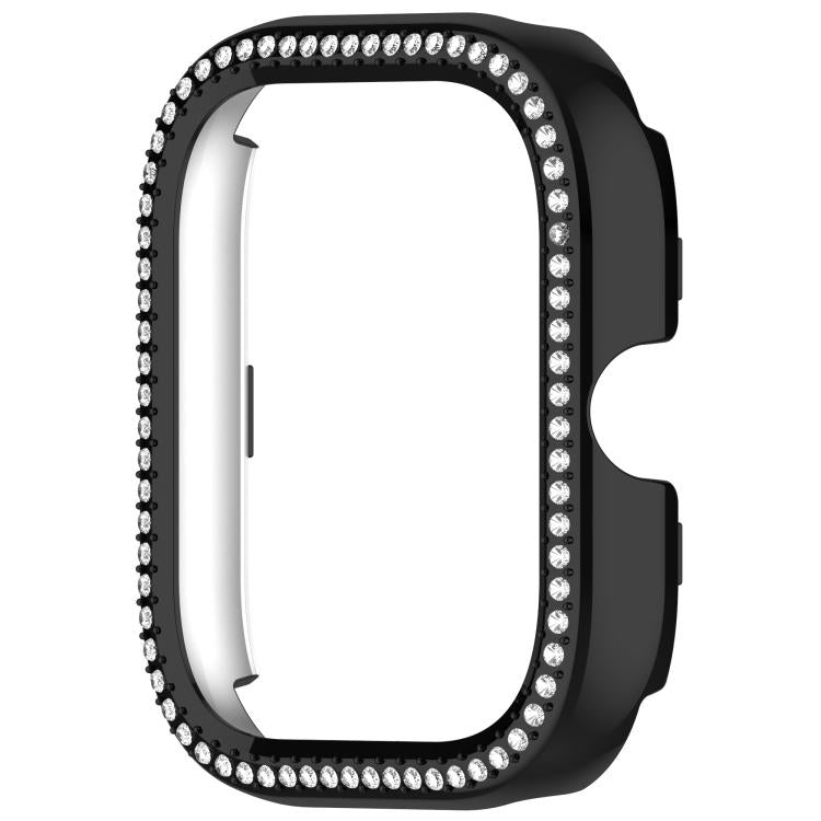 For Redmi Watch 5 Single Row Diamond Half Coverage PC Hollow Watch Protective Case