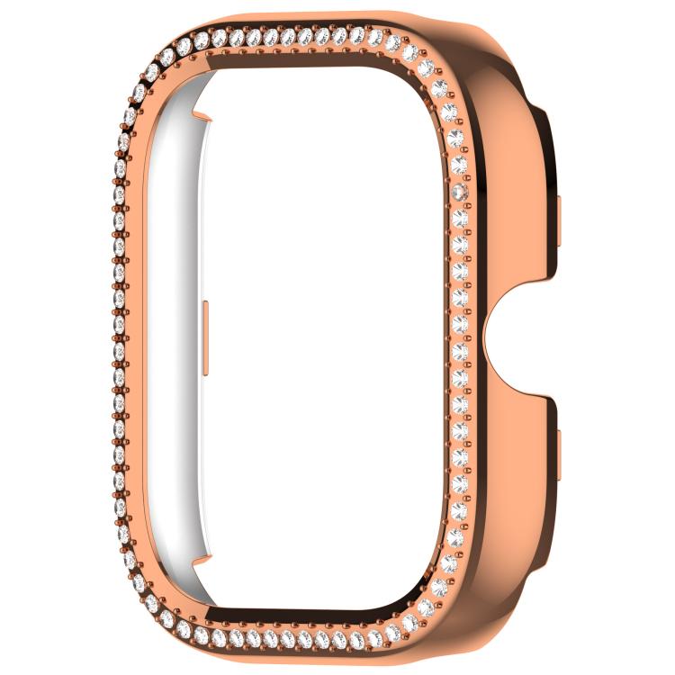 For Redmi Watch 5 Single Row Diamond Half Coverage PC Hollow Watch Protective Case