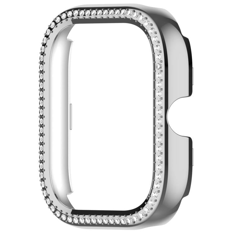 For Redmi Watch 5 Single Row Diamond Half Coverage PC Hollow Watch Protective Case