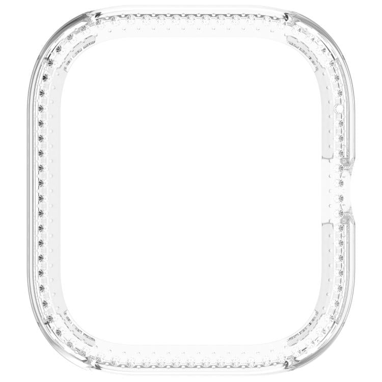 For Redmi Watch 5 Single Row Diamond Half Coverage PC Hollow Watch Protective Case