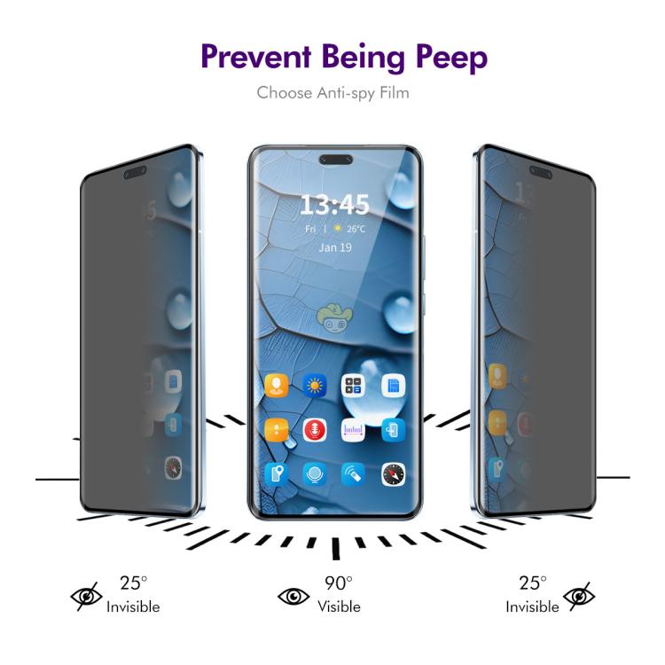 For Huawei nova 12 Pro / 12 Ultra ENKAY Hat-Prince Heat Bending Privacy Screen Tempered Glass Film