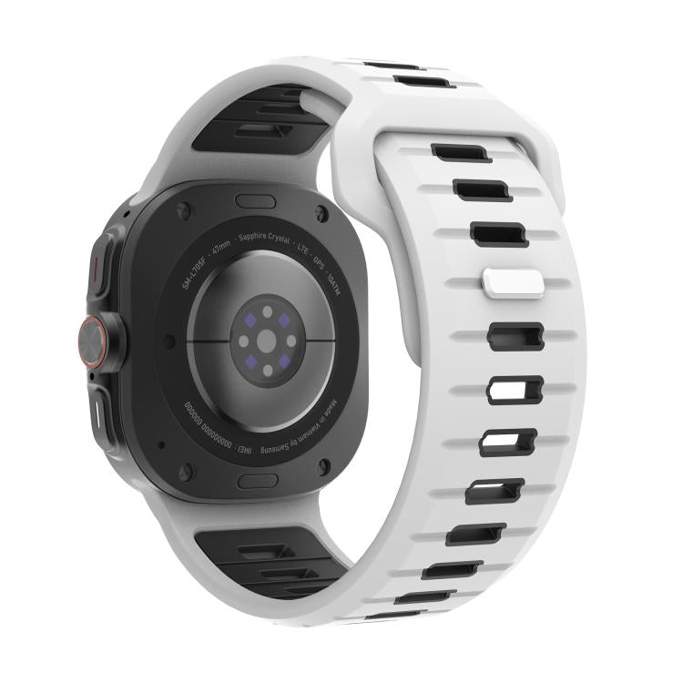 For Samsung Galaxy Watch Ultra 47mm / Ultra 2025 Two Color Reverse Buckle Silicone Watch Band