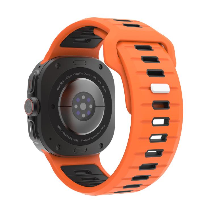 For Samsung Galaxy Watch Ultra 47mm / Ultra 2025 Two Color Reverse Buckle Silicone Watch Band