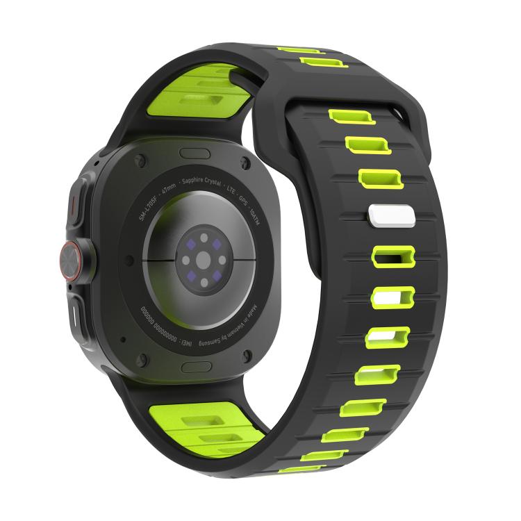 For Samsung Galaxy Watch Ultra 47mm / Ultra 2025 Two Color Reverse Buckle Silicone Watch Band