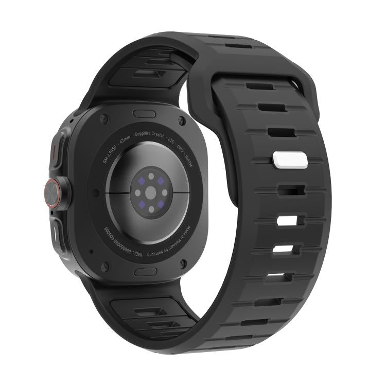 For Samsung Galaxy Watch Ultra 47mm / Ultra 2025 Two Color Reverse Buckle Silicone Watch Band