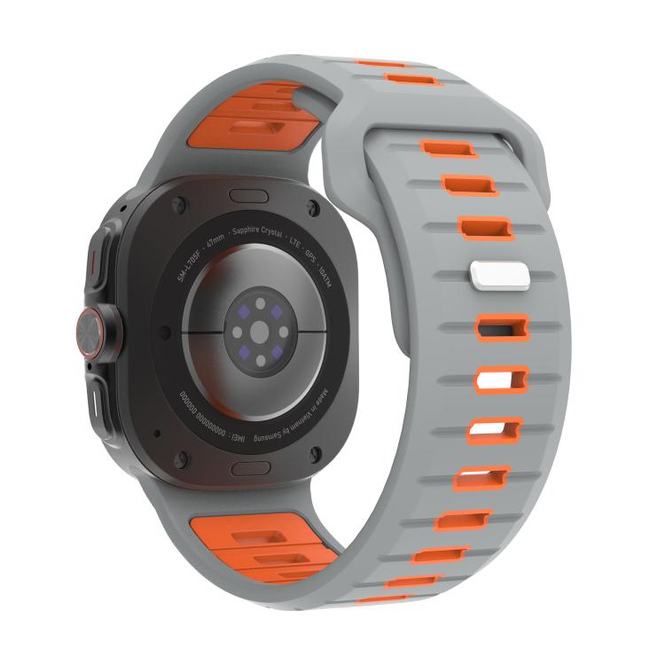 For Samsung Galaxy Watch Ultra 47mm / Ultra 2025 Two Color Reverse Buckle Silicone Watch Band