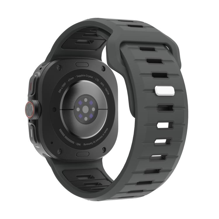 For Samsung Galaxy Watch Ultra 47mm / Ultra 2025 Two Color Reverse Buckle Silicone Watch Band
