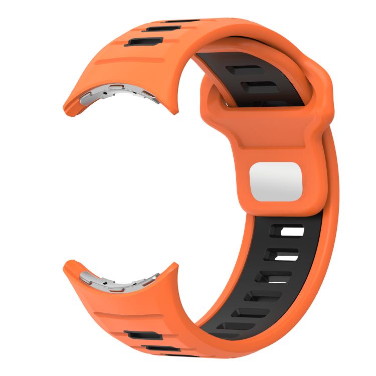 For Google Pixel Watch 4 / Watch 3 45mm Two Color Reverse Buckle Silicone Watch Band