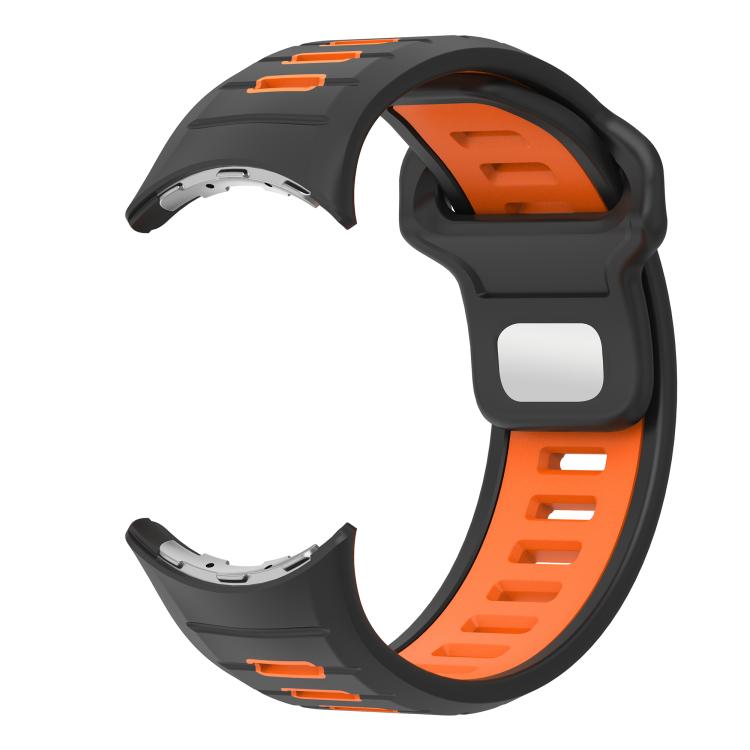 For Google Pixel Watch 4 / Watch 3 45mm Two Color Reverse Buckle Silicone Watch Band