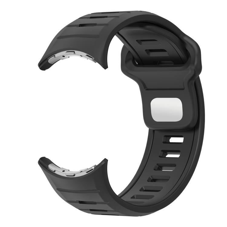 For Google Pixel Watch 4 / Watch 3 45mm Two Color Reverse Buckle Silicone Watch Band