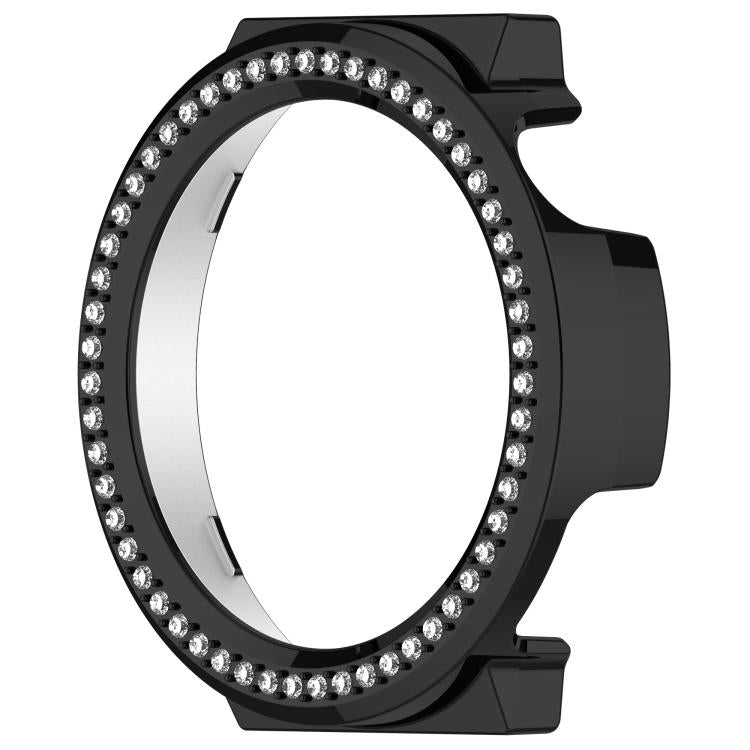 For Huawei Watch GT5 Pro 42mm Single Row Diamond Half Coverage PC Hollow Watch Protective Case